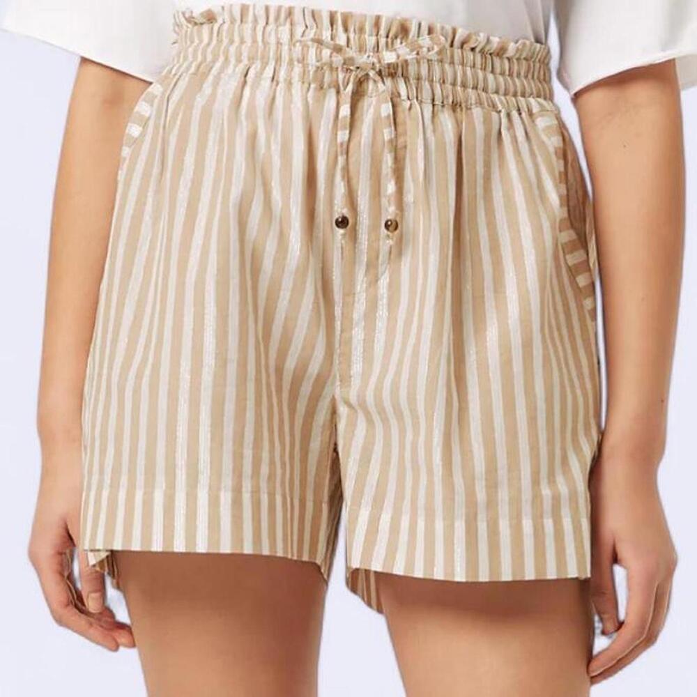 Scotch & Soda Women's Cream and Tan Shorts